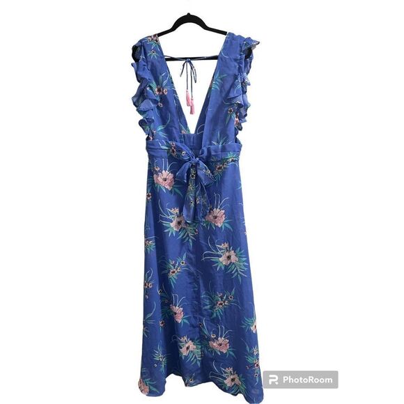 ✨V-plunge Ruffle Maxi Dress america & beyond✨ - Picture 5 of 11